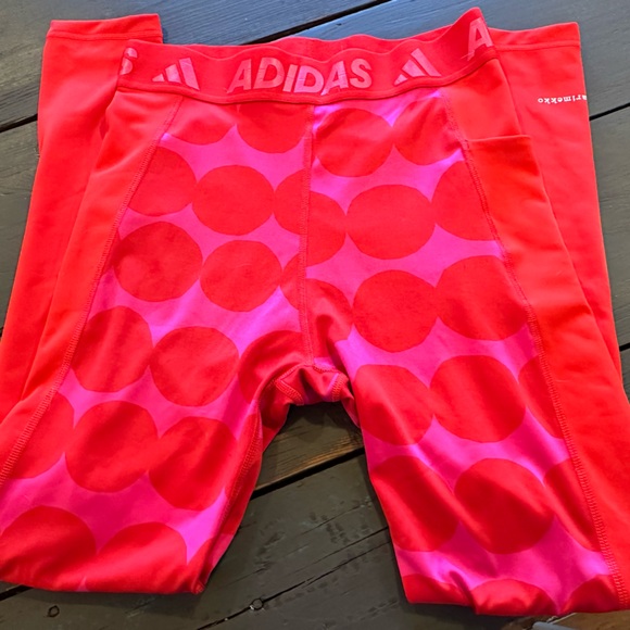 SOLD OUT! ADIDAS MARIMEKKO HIGH RISE TECHFIT WORKOUT TIGHTS POCKET VIVID RED SzM - Picture 5 of 9